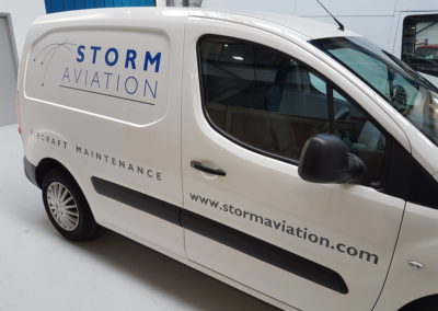 Storm Aviation Van graphics