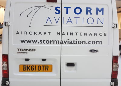 Storm Aviation Transit van Decals