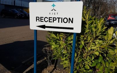 XJET Reception Signage